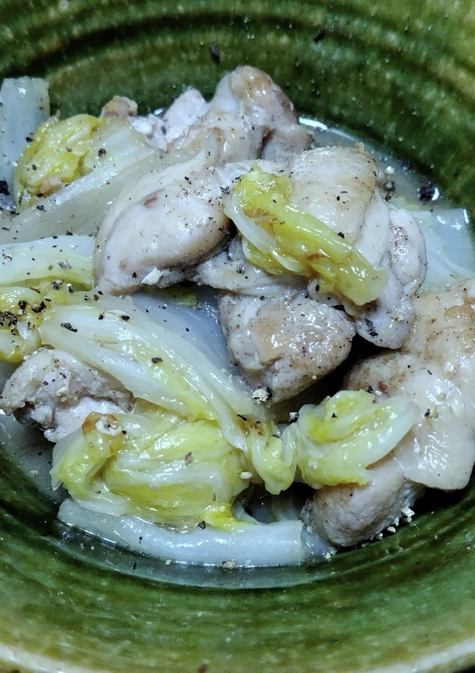 鶏もも肉と白菜の蒸し焼きコンソメ風味-レシピのメイン写真