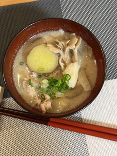 ごま味噌豆乳スープ〜お月見風〜-レシピのメイン写真