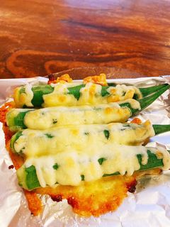 簡単!おくらのカリトロチーズ焼き☆-レシピのメイン写真