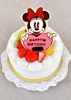 ミニー　可愛い　誕生日　チョコプレート-レシピのメイン写真