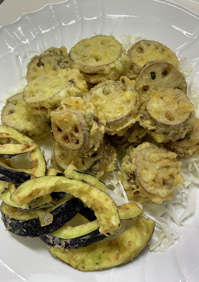 ナスと蓮根の餃子挟み揚げ-レシピのメイン写真