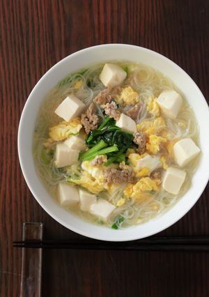 ひき肉と豆腐の具だくさんビーフン-レシピのメイン写真