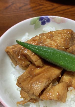 鶏胸肉の味噌煮丼-レシピのメイン写真