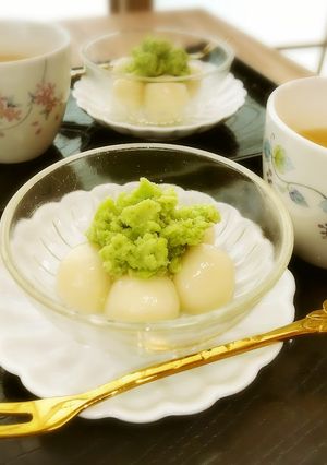 ずんだ餡のお豆腐白玉-レシピのメイン写真