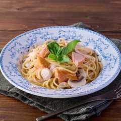 รูปของ ホットスモークのクリームパスタ