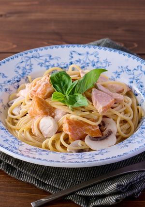 ホットスモークのクリームパスタ-レシピのメイン写真