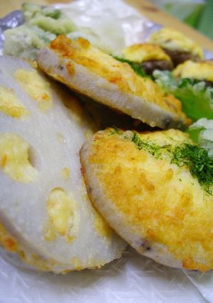 ★レンコンと椎茸の海老しんじょ揚げ★-レシピのメイン写真
