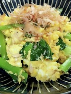 ツナと小松菜のふわふわ卵炒め-レシピのメイン写真