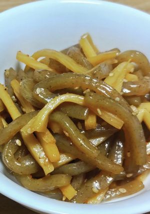 水煮で簡単！こんにゃく＆たけのこきんぴら-レシピのメイン写真