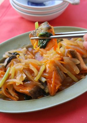 野菜たっぷり♪鮭の甘酢あんかけ-レシピのメイン写真