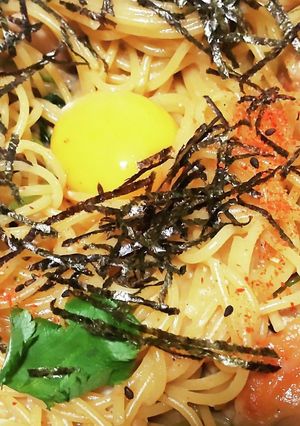 親子丼✕パスタ 出汁スパ-レシピのメイン写真