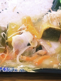 “カボチャ豚バラ入りきゃべつそぼろ餡”-レシピのメイン写真