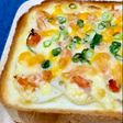 食パンアレンジ☆蓮根鮭マヨチーズトースト