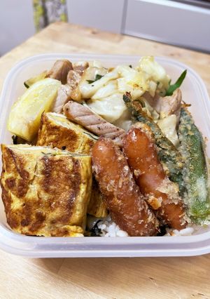 簡単☆塩漬け豚ロースのキャベツ炒め弁当-レシピのメイン写真