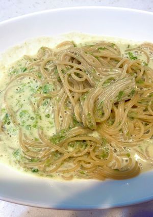 青海苔と柚子胡椒の豆乳クリームパスタ-レシピのメイン写真