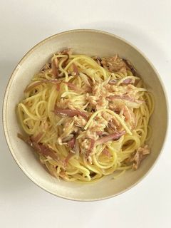 茗荷とツナと塩昆布のバター醤油パスタ-レシピのメイン写真