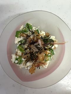豆腐とオクラと納豆の塩昆布あえ-レシピのメイン写真