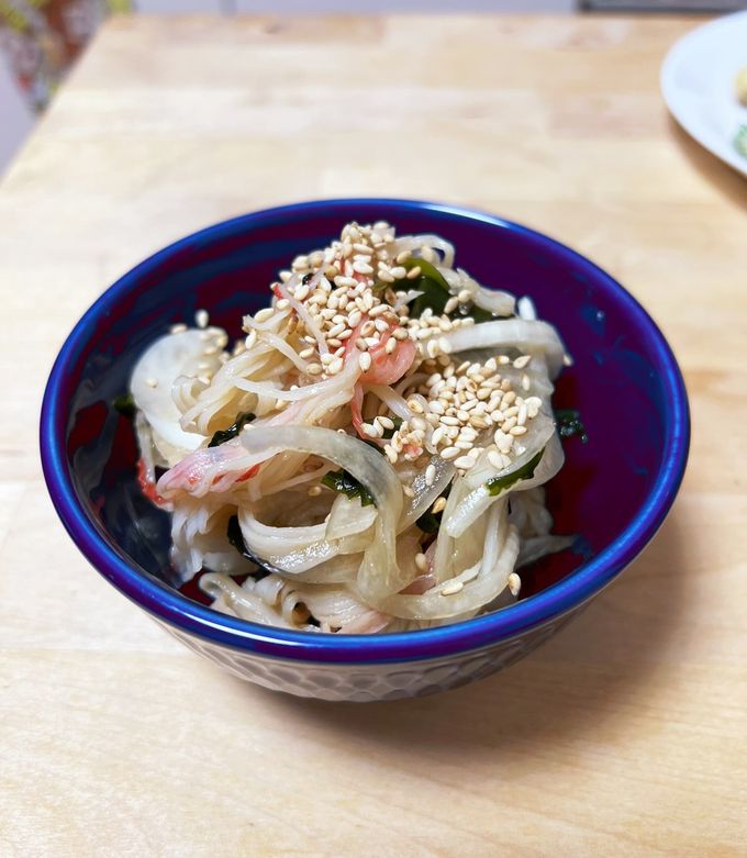 かんたん酢！カニ風カニカマさっぱりサラダ by モモとミルキィ