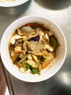 肉無豆腐簡単きな粉ゴマ味噌味野菜炒め-レシピのメイン写真