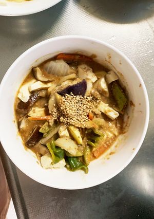肉無豆腐簡単きな粉ゴマ味噌味野菜炒め-レシピのメイン写真