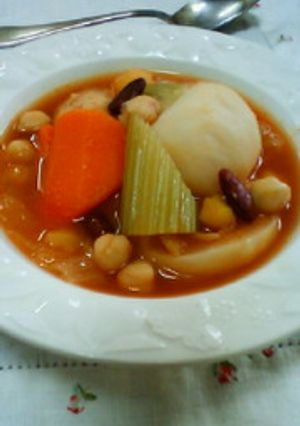ポトフ風♪お豆入りトマトスープ-レシピのメイン写真