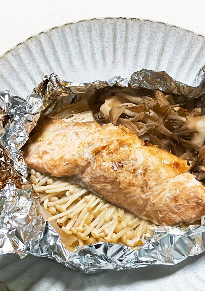 生秋鮭とキノコの柚子胡椒マヨ焼き-レシピのメイン写真