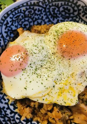 ケチャップライス&目玉焼きのオムライス-レシピのメイン写真