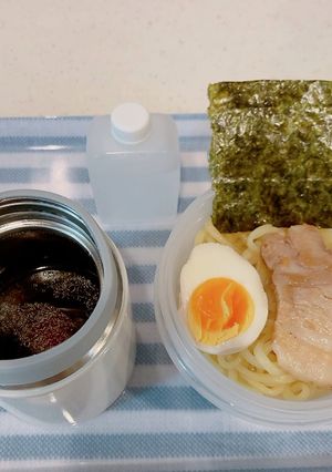 ザル容器、スープジャーで、本格つけ麺弁当-レシピのメイン写真