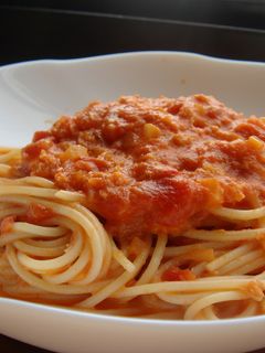 かにトマトクリームスパゲティ♪-レシピのメイン写真