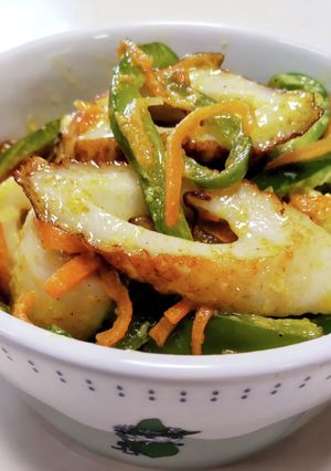 簡単にパパッとピーマンと竹輪マヨカレー炒-レシピのメイン写真
