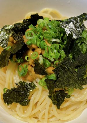 男の納豆パスタ-レシピのメイン写真