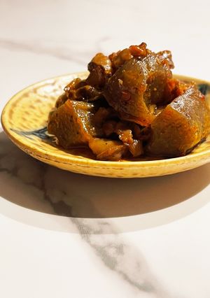 つまみの貝ひもで、こんにゃくの甘辛牛脂煮-レシピのメイン写真