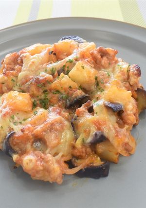 【給食レシピ】なすのミートグラタン-レシピのメイン写真