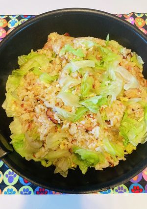 冷凍ご飯で●＼大盛り／レタスチャーハン-レシピのメイン写真