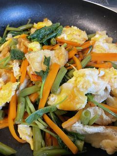 空芯菜と油揚げと卵の炒め物-レシピのメイン写真