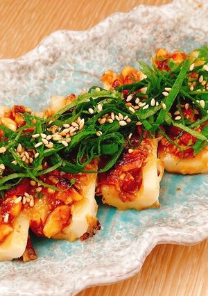 簡単おつまみ☆竹輪の味噌マヨナッツ焼き-レシピのメイン写真