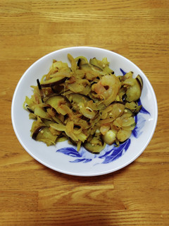 ナスと玉ねぎとシーフードの゙カレー炒め-レシピのメイン写真