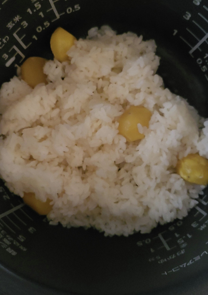 秋の味覚 栗ご飯(栗の甘露煮使用)-レシピのメイン写真