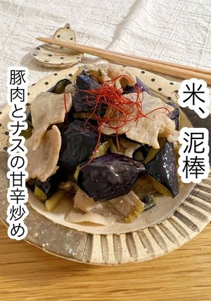 豚肉とナスの甘辛炒め-レシピのメイン写真