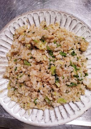 鶏ミンチ肉味噌の炒飯(•‿•)-レシピのメイン写真