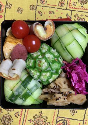 9/16 よっちゃん　緑野菜寿司弁当-レシピのメイン写真