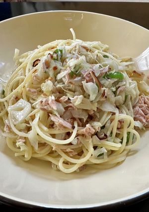 ツナキャベペペロンチーノ(*ˊᗜˋ)-レシピのメイン写真