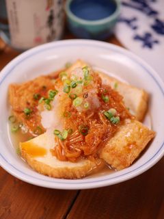 焼き厚揚げのさっぱりおろしポン酢なめ茸-レシピのメイン写真