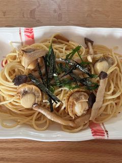 ホタテとしめじの和風パスタ-レシピのメイン写真