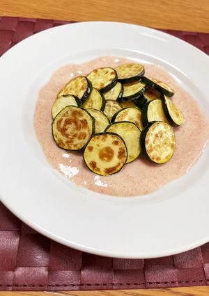 ズッキーニソテー　ヨーグルト明太ソース-レシピのメイン写真
