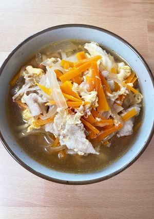 豚玉うどん、温まる-レシピのメイン写真