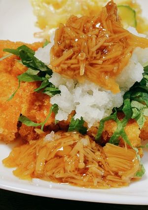 とんかつ　〜なめ茸おろし〜-レシピのメイン写真