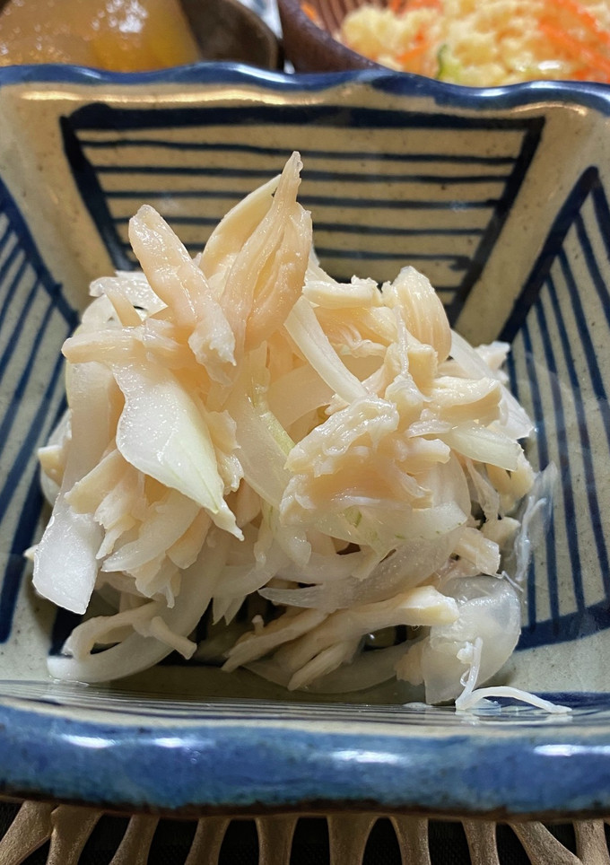 らっきょう酢玉ねぎの甘酢漬★ササミ和え物-レシピのメイン写真