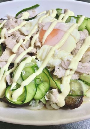 豚しゃぶと焼き茄子の冷やしぶっかけうどん-レシピのメイン写真