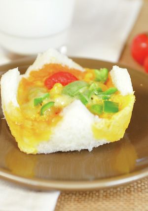 【桜の聖母短大】食パンで夏野菜キッシュ-レシピのメイン写真